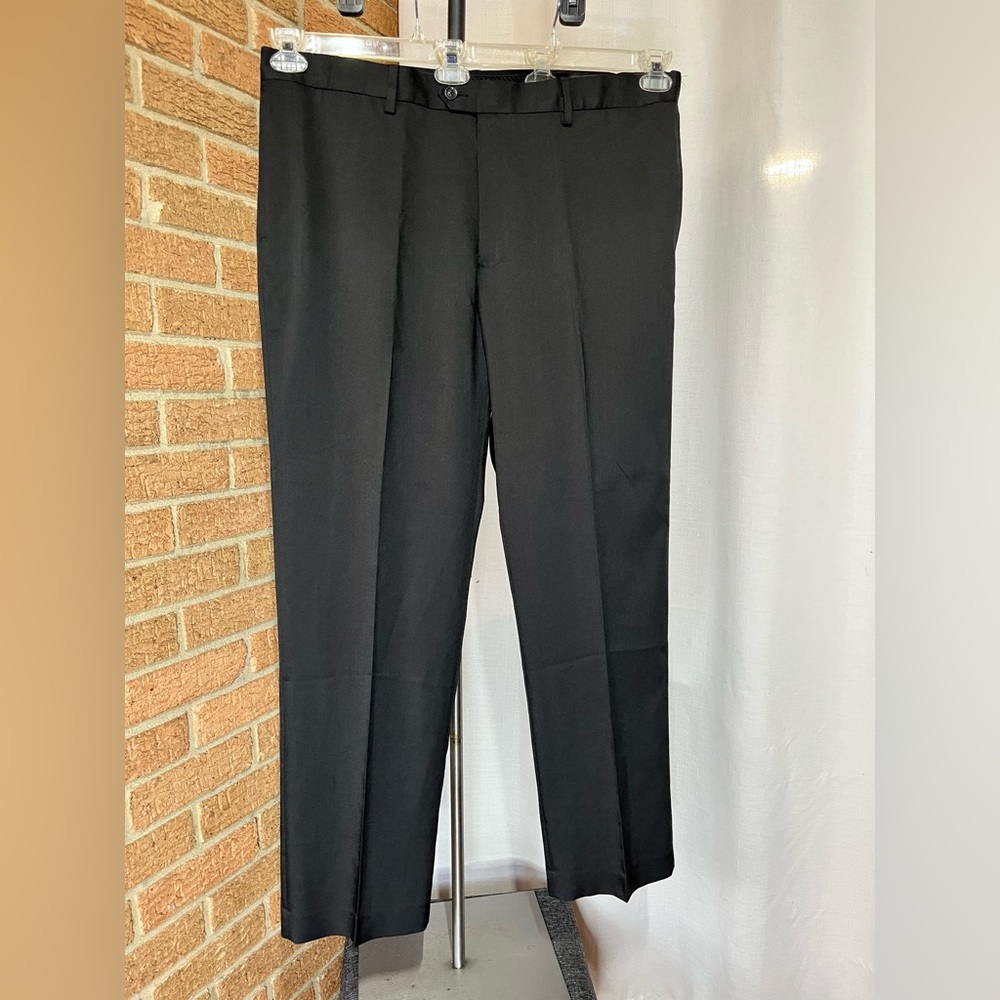Savane black flat front dress pants - 40”x 32”